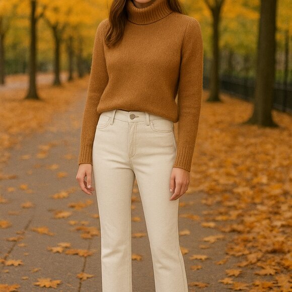 SPRWMN (Superwoman) 100% Genuine Leather Flared Pants - Picture 1 of 16